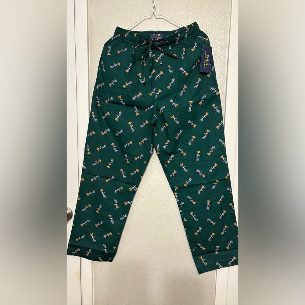 Polo Green Bear Printed Men Pants
